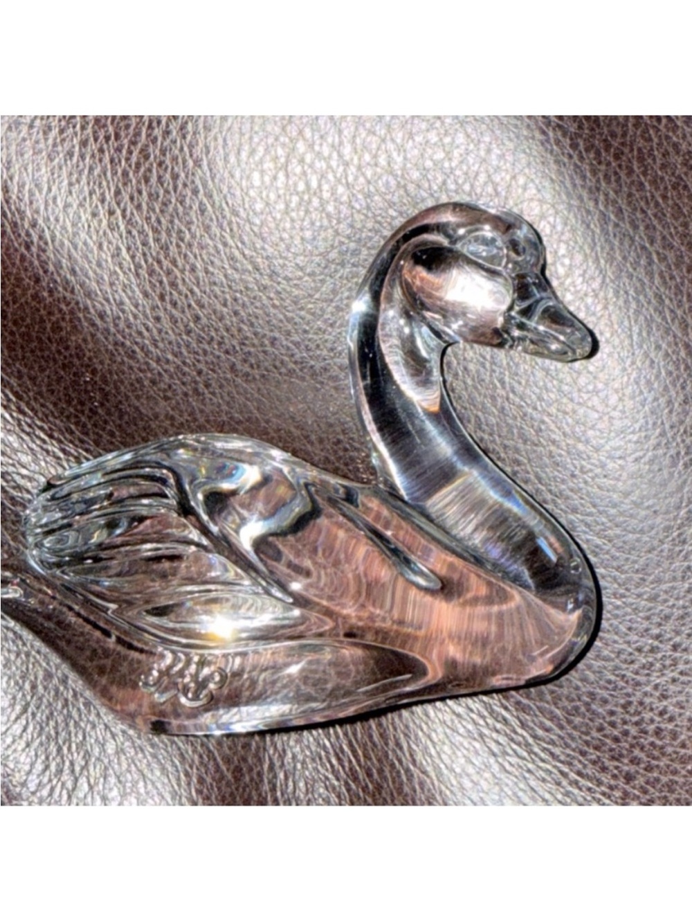 Vintage Princess House Pets crystal Swan